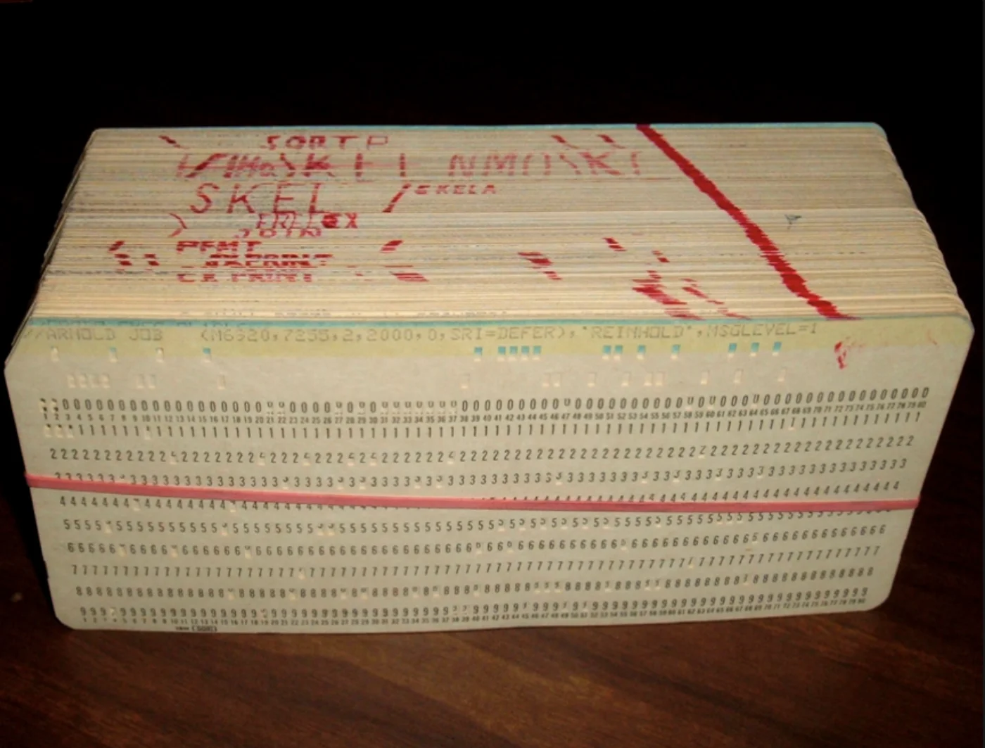 A program deck of punch-cards